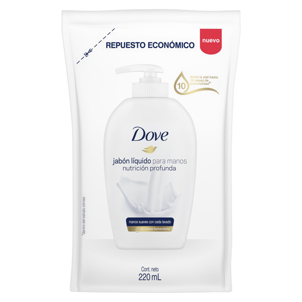 Imagen de DOVE JABON  LIQUIDO NUTRICION PROFUNDA DOYPACK REPUESTO [220 ml]