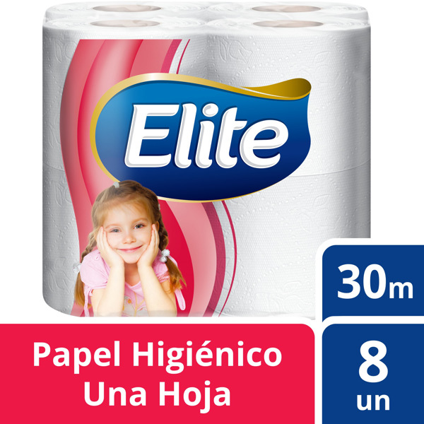 Imagen de ELITE PAPEL HIGIENICO HOJA SIMPLE EXTRA ALOE 30 mts [8 uni.]