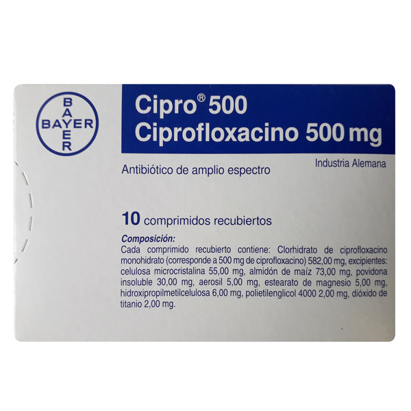 Imagen de CIPRO BAYER 500 500 mg [10 comp.]