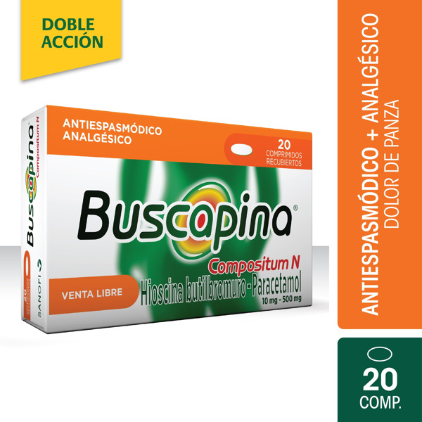Imagen de BUSCAPINA COMPOSITUM N 10+500mg [20 comp.]