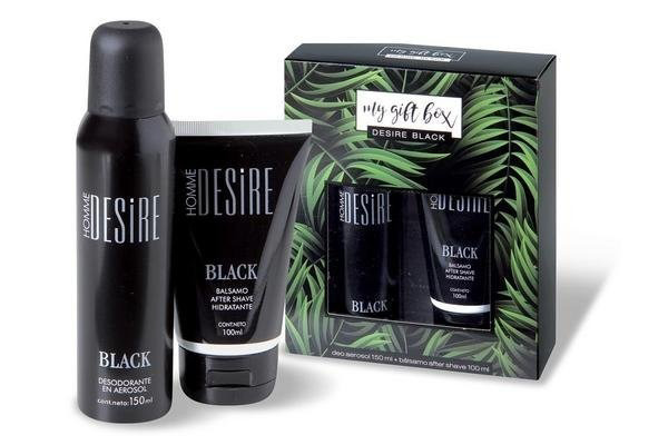 Imagen de DESIRE BLACK HOMME DEO AERO+BALSAMO AFT. SHAVE PACK [150+100ml]