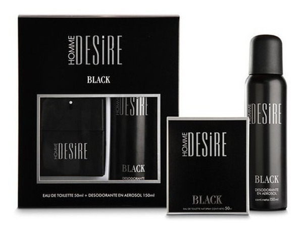 Imagen de DESIRE BLACK HOMME EDT+DEO AERO PACK [50+150ml]