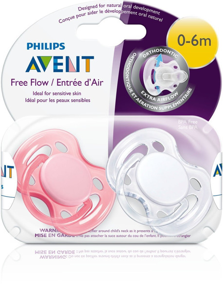Imagen de AVENT CHUPETE FREE-FLOW BPA FREE 0-6 meses [2 uni.]