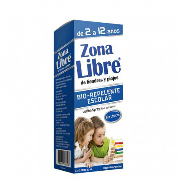 Imagen de ZONA LIBRE LOCION REPELENTE SPRAY LIENDRES PIOJOS [60 ml]