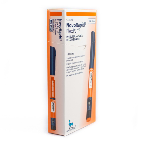 Imagen de NOVORAPID FLEX PEN INSULINA ASPARTICA 3 ml [5 cart.]
