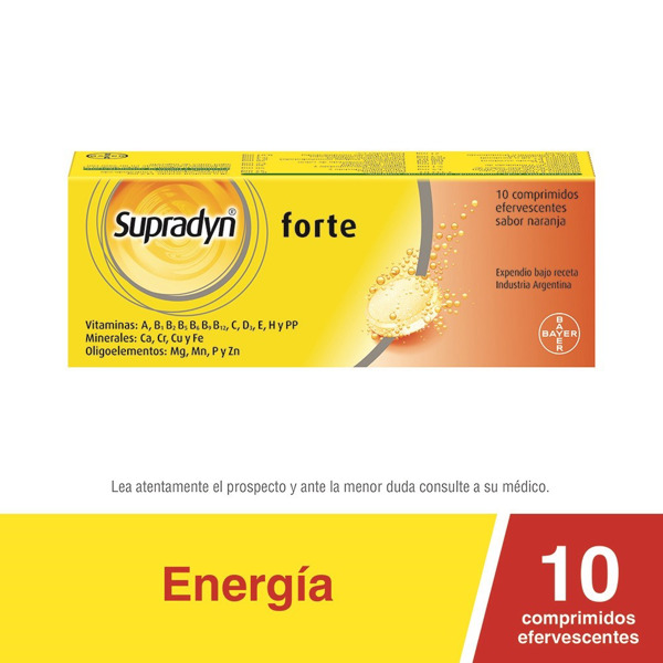 Imagen de SUPRADYN FORTE EFERVESCENTE NARANJA SIN AZUCAR [10 comp.]