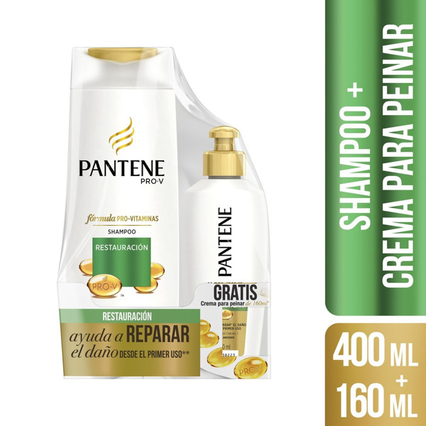 Imagen de PANTENE SH. RESTAURACION+CR. PEINAR PACK [400+160ml]