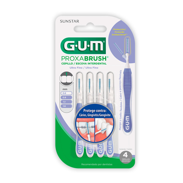 Imagen de GUM INTERDENTAL CILINDRICO PROXABRUSH 1312 0.6mm [4 uni.]