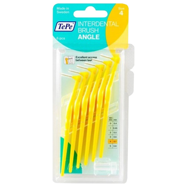 Imagen de TEPE INTERDENTAL ANGULADO AMARILLO 1,3 mm [6 uni.]