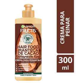 Imagen de FRUCTIS CREMA DE PEINAR FOOD RESTAURACIÓN RIZOS MANTECA DE CACAO (300 ml)