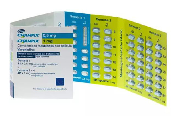 Imagen de CHAMPIX KIT TRATAMIENTO TOTAL 3 MESES 0.5mg.+1mg. [165 comp.]
