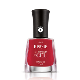 Imagen de RISQUE ESMALTE DIAMOND GEL VERMELHO RUBI [9,5 ml]