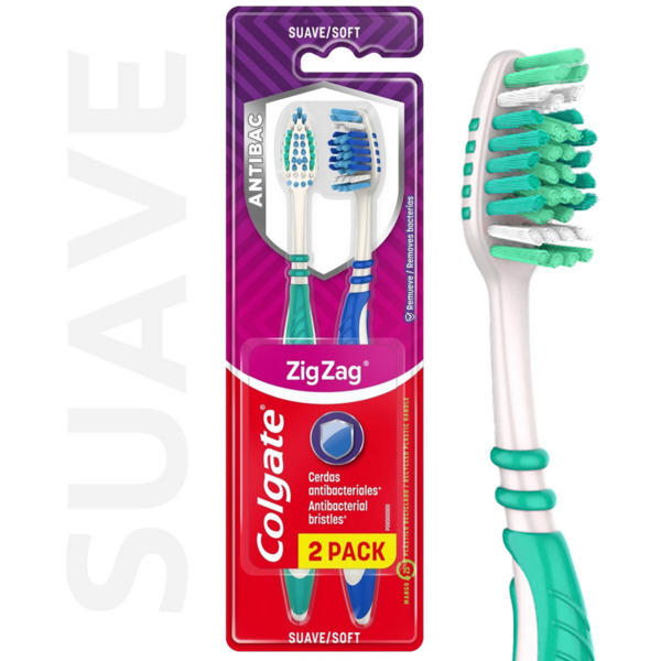 Imagen de COLGATE CEPILLO ZIG ZAG SUAVE XTRA ALCANCE 2x1 2 uni.