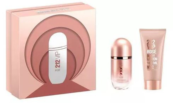 Imagen de CAROLINA HERRERA 212 VIP ROSE EDP+BODY LOTION COFRE [80+100ml]