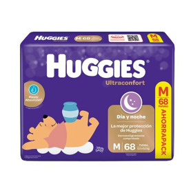 Imagen de HUGGIES ULTRACONFORT PACK AHORRO M [68 uni.]