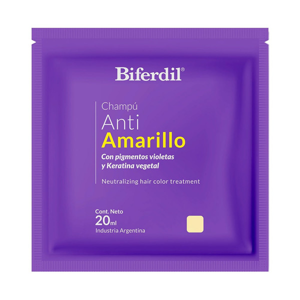 Imagen de BIFERDIL SHAMPOO ANTI AMARILLO SACHET (20 ml)