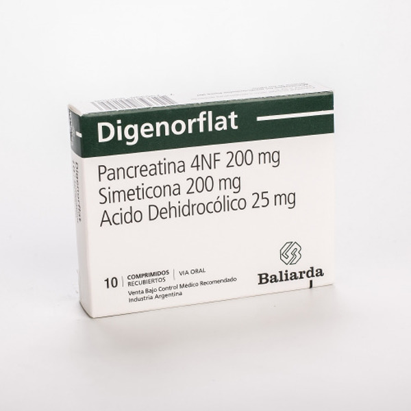 Imagen de DIGENORFLAT 25+200+200mg [10 comp.]