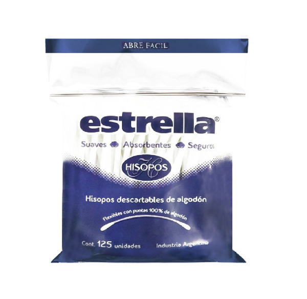 Imagen de ESTRELLA HISOPOS BOLSA ZIPPER [125 uni.]