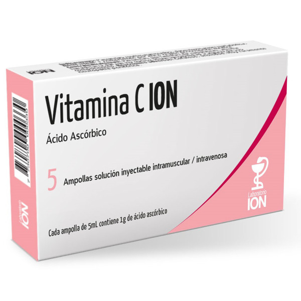 Imagen de VITAMINA C ION INY. 1 gr [5 amp.]