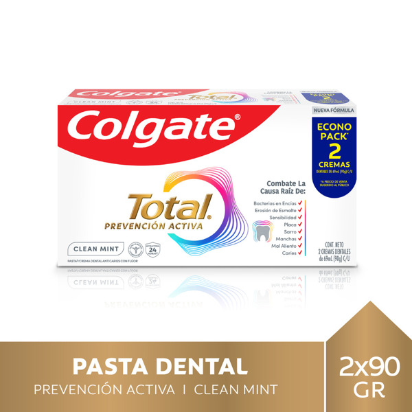 Imagen de COLGATE CR. TOTAL CLEAN MINT PACK [90+90gr]