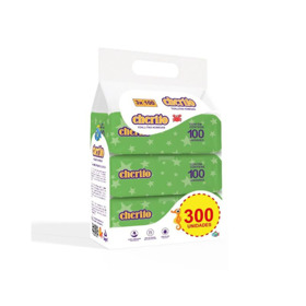 Imagen de CHERITO TOALLITAS HUMEDAS LANOLINA PACK X3 [300 uni.]