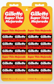 Imagen de GILLETTE HOJA DE AFEITAR SUPER THIN CARTEL [20 uni.]