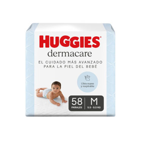 Imagen de HUGGIES DERMACARE M M  5.5 -9.5KG [58 uni.]