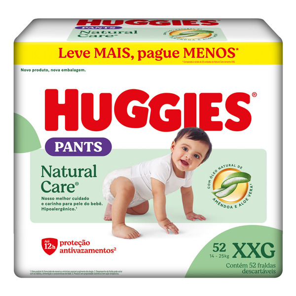 Imagen de HUGGIES NATURAL CARE HIPER PANTS XXG XXG [52 uni.]