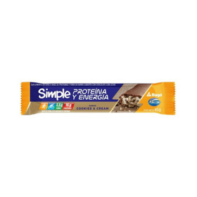 Imagen de SIMPLE BARRA PROTEINA  COOKIES & CREAM 16 gr [45 gr]
