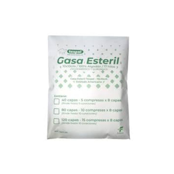 Imagen de TEXPOL GASA ESTERIL 10X10 [120 trozos]