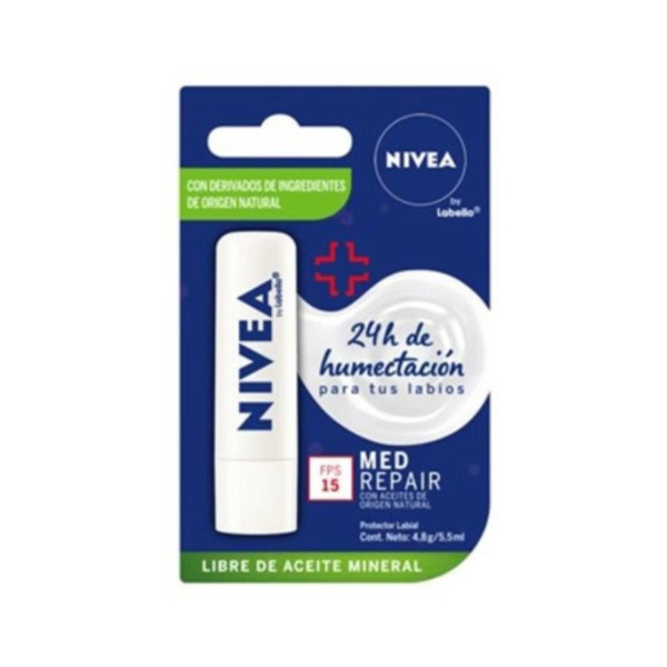Imagen de NIVEA LIP CARE LABELLO MED PROTECTION 15 fps [4,8 gr]