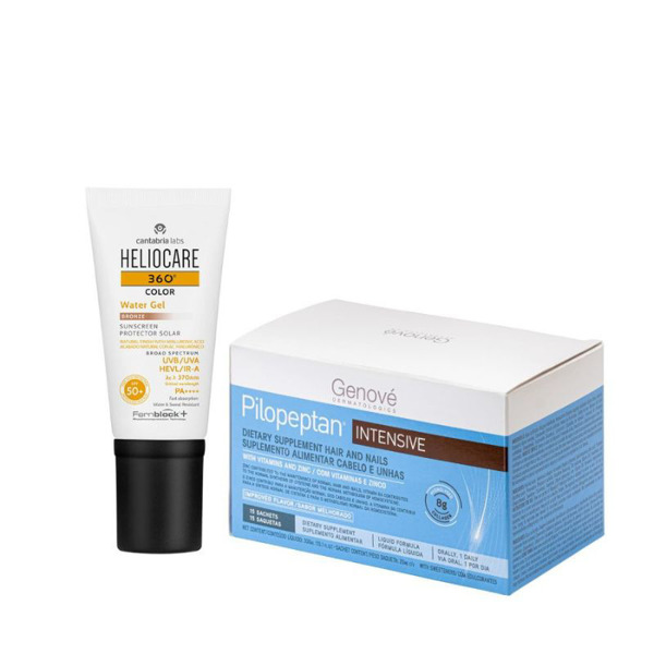 Imagen de PILOPEPTAN INTENSIVE+HELIOCARE 360 GEL BRONZE COMBO 50 fps [25gr+50ml]