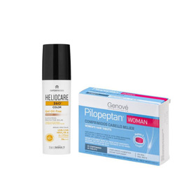Imagen de PILOPEPTAN WOMAN COMPRIMIDOS+HELIOCARE 360 GEL OIL FREE BRONZE COMBO 50 fps [30com+50ml]
