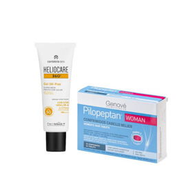 Imagen de PILOPEPTAN WOMAN COMPRIMIDOS+HELIOCARE 360 GEL OIL FREE COMBO 50 fps [30com+50ml]