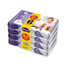 Imagen de BABYSEC TOALLITAS PREMIUM 99% AGUA PACK 4X3 4x45 [180 uni.]