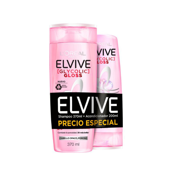 Imagen de ELVIVE SH. GLYCOLIC GLOSS+AC. PACK [370+200ml]