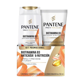 Imagen de PANTENE SH. BIOTINAMINA+AC. PACK [300+250ml]