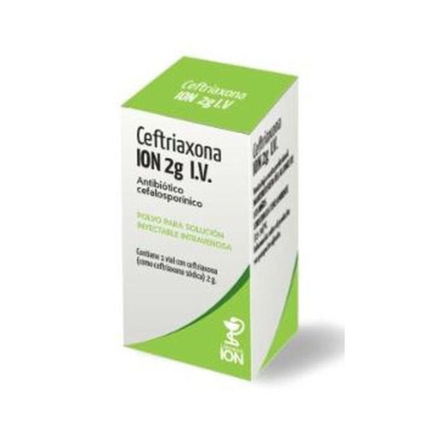 Imagen de CEFTRIAXONA ION I/V 2 2 gr [1 fco. amp.]