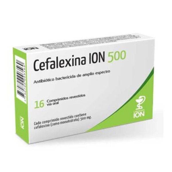Imagen de CEFALEXINA ION 500 500 mg [16 comp.]