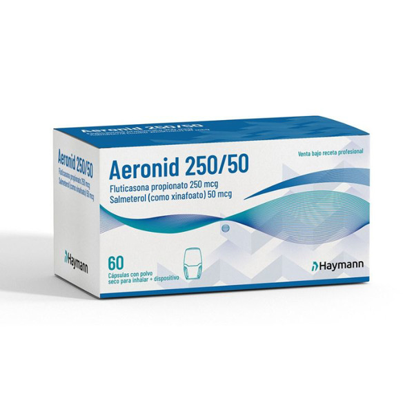 Imagen de AERONID 250/50 POLVO P/INHALAR 250/50mcg [60 cap.]