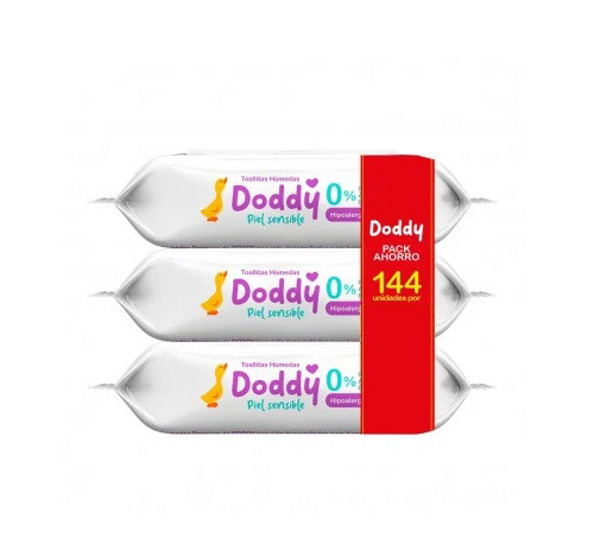 Imagen de DODDY TOALLITAS HUMEDAS S/FRAGANCIA PACK 3x50 [150 uni.]