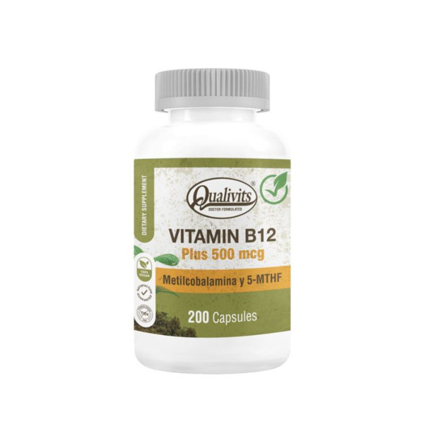 Imagen de QUALIVITS VITAMINA B12 METILCOBALAMINA 500 mcg [200 cap.]