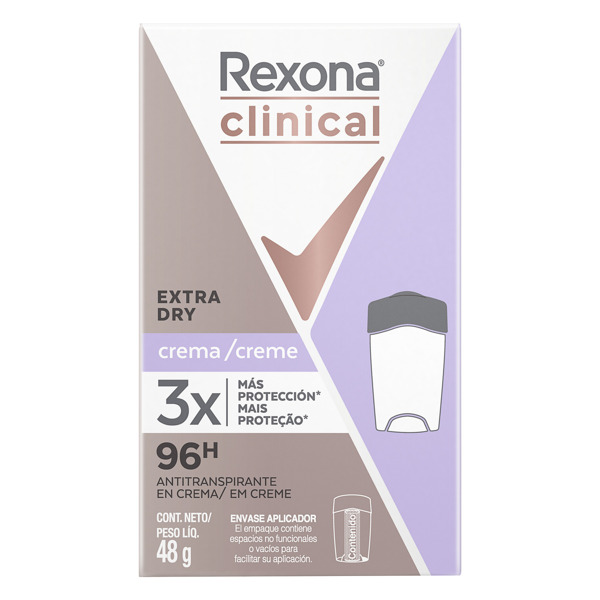 Imagen de REXONA BARRA ANTITR. CLINICAL EXTRA DRY SOFT SOLID CREMA FEMENINO [48 gr]