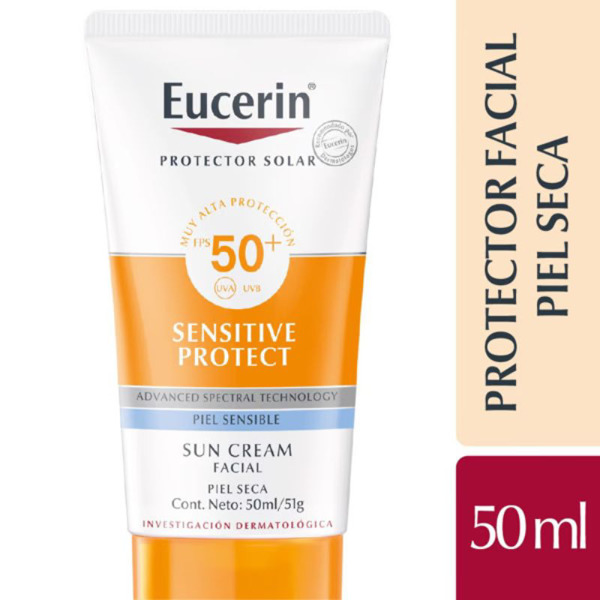 Imagen de EUCERIN SOLAR FACIAL CREMA PIEL SECA SENSIBLE 50 fps [50 ml]