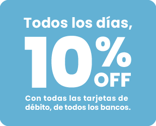 10% off todos los d&iacute;as